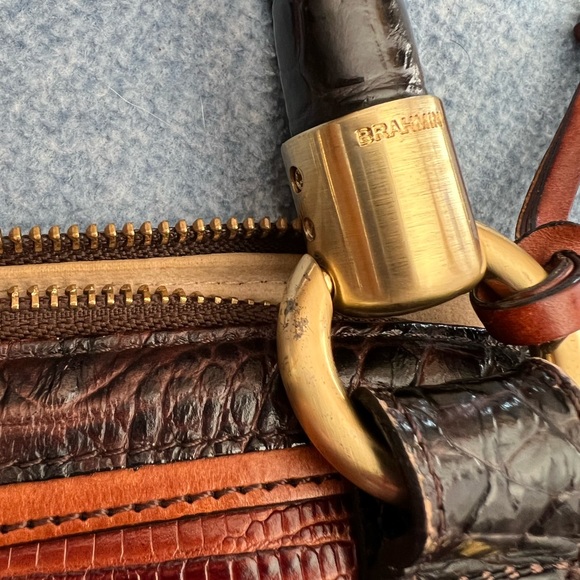 Gently used Brahmin Pleated Satchel. - Picture 5 of 6